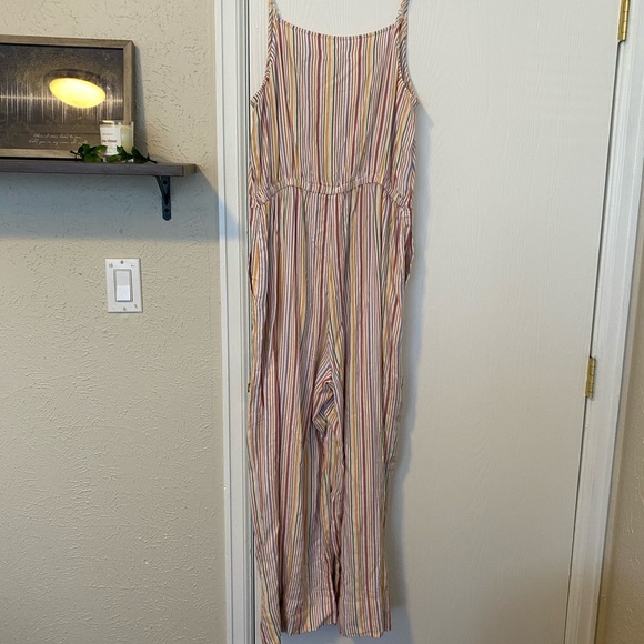 Lou & Grey Striped Tie Waist Jumpsuit NWOT - Picture 7 of 8